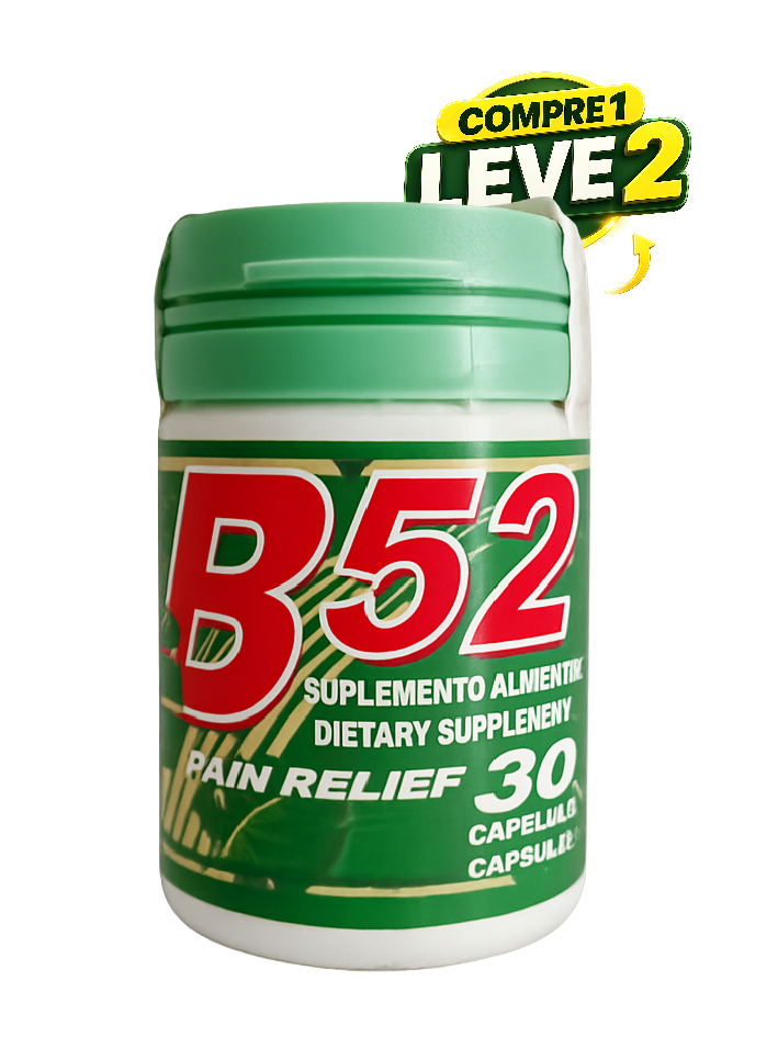 B52 Pain Relief - Kit 2 Frascos - Suplemento Natural