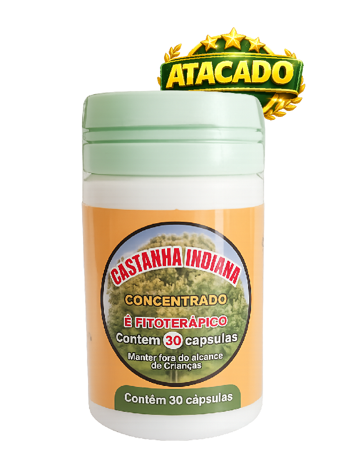 Castanha Indiana - Kit 10 Frascos Atacado - Suplemento Natural