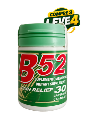 B52 Pain Relief - Kit 4 Frascos - Suplemento Natural