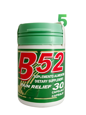 B52 Pain Relief - Kit 5 Frascos - Suplemento Natural