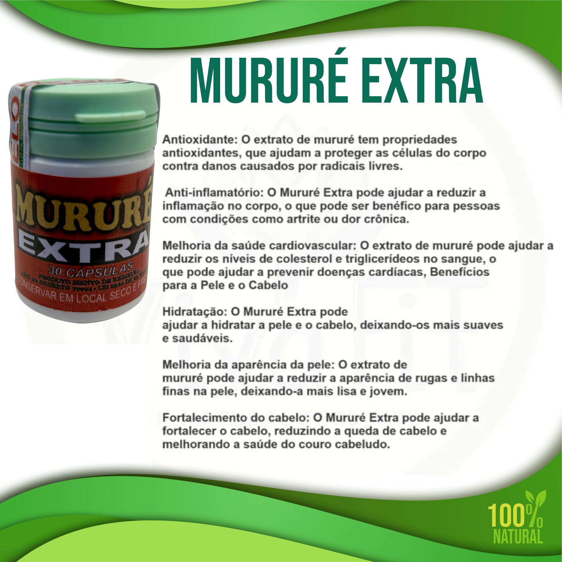 Mururé Extra - Kit 3 Frascos - Suplemento Natural