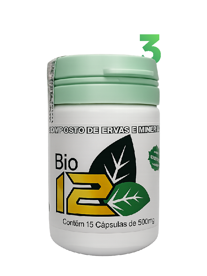 Bio 12 Zerador - Kit 3 Frascos - Suplemento Natural com Vitaminas