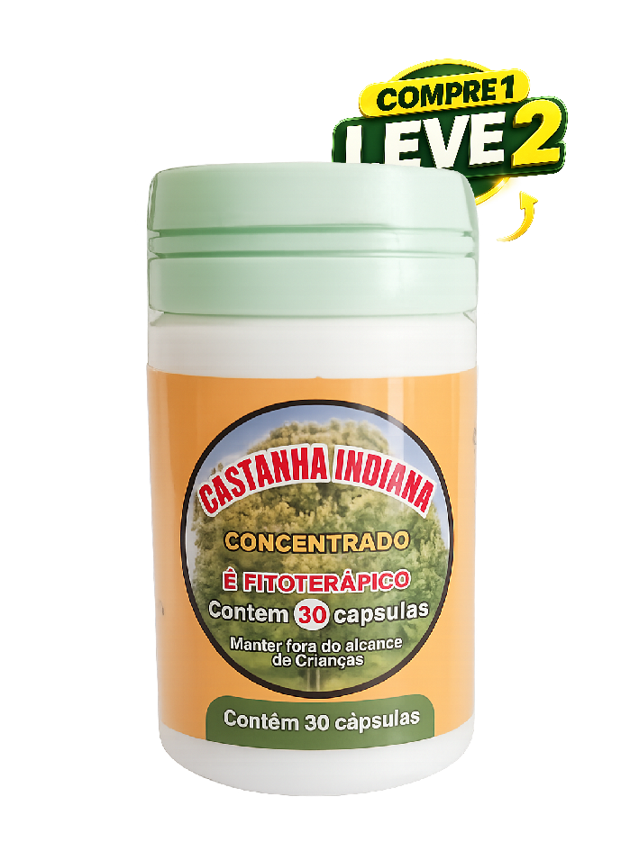 Castanha Indiana - Kit 2 Frascos - Suplemento Natural
