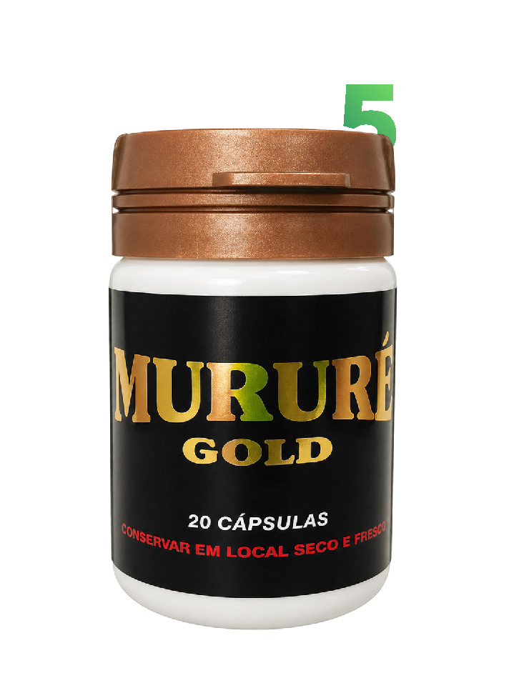 Mururé Gold - Kit 5 Frascos - Suplemento Natural Premium